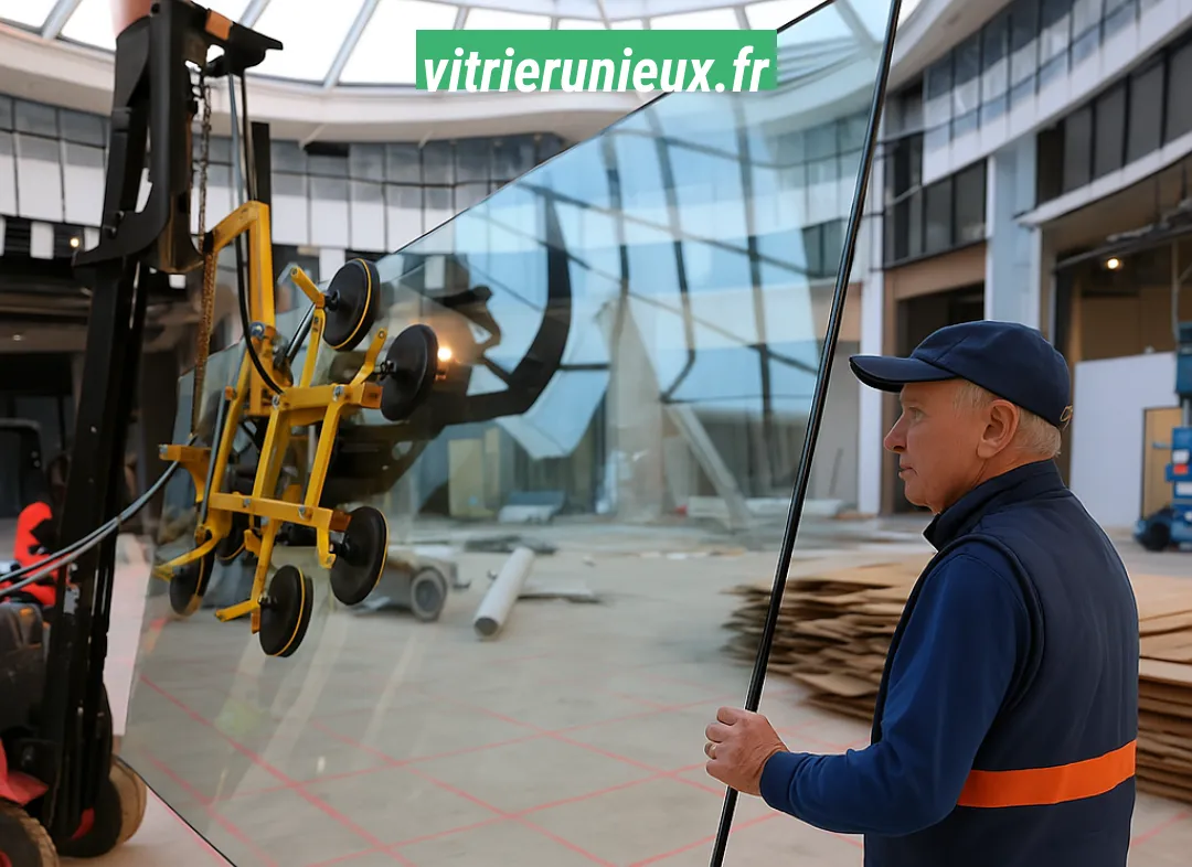 Remplacement de vitrine magasin Unieux